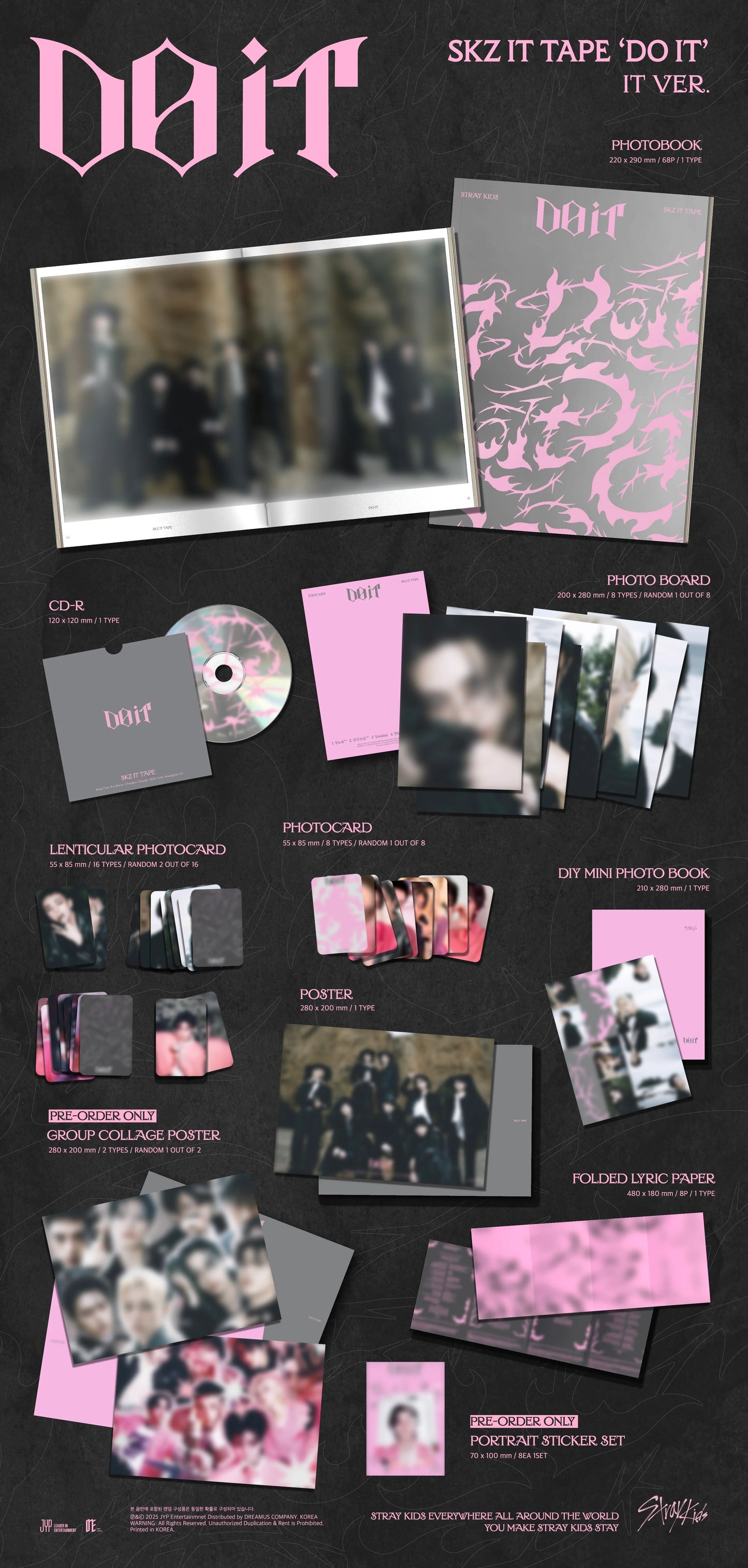 Stray Kids SKZ IT TAPE ‘DO IT’ IT Ver. FANS 2ND Lucky Draw Event