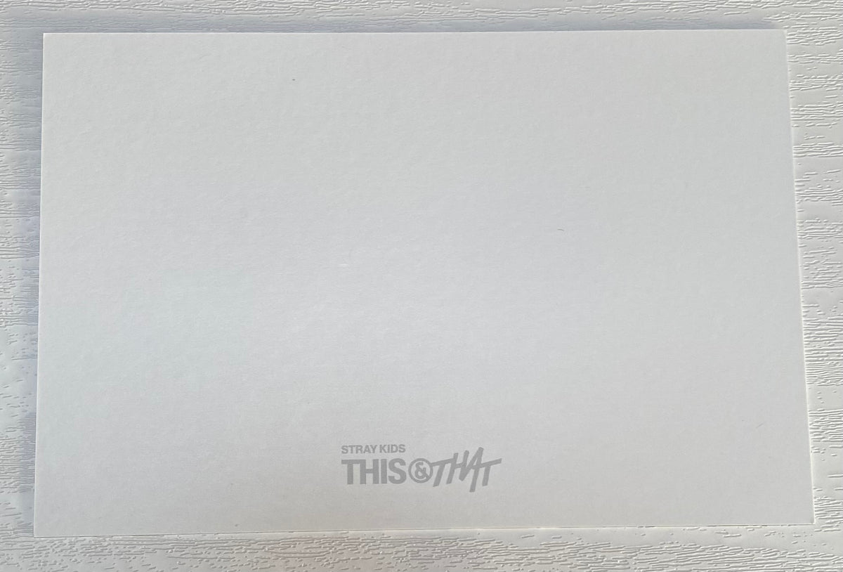 Stray Kids I.N SIGNED ‘THIS & THAT’ Postcard US Exclusive