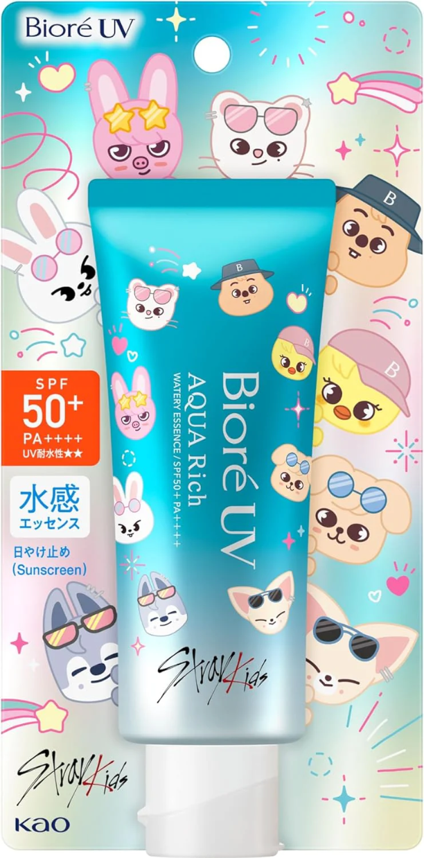 Stray Kids - SKZOO X Bioré UV Aqua Rich Watery Essence Sunscreen (SPF 50+ PA++++) 70g