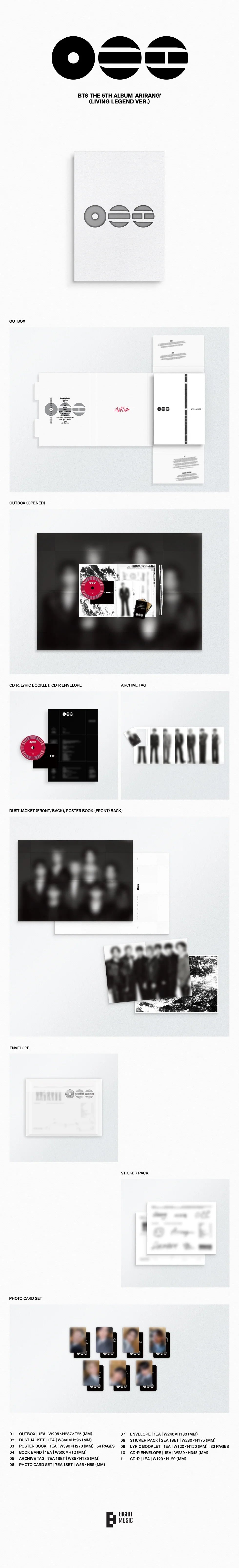 BTS - 5th Full Album 'ARIRANG' LIVING LEGEND Ver. (POB Choice)