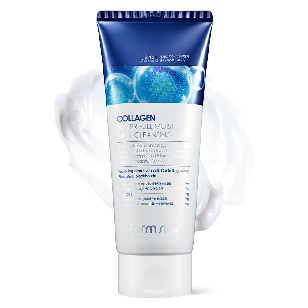 Farmstay Collagen Water Full Moist Deep Cleansing Foam 180ml Nox K farmstay-collagen-water-full-moist-deep-cleansing-foam-180ml-nox-k