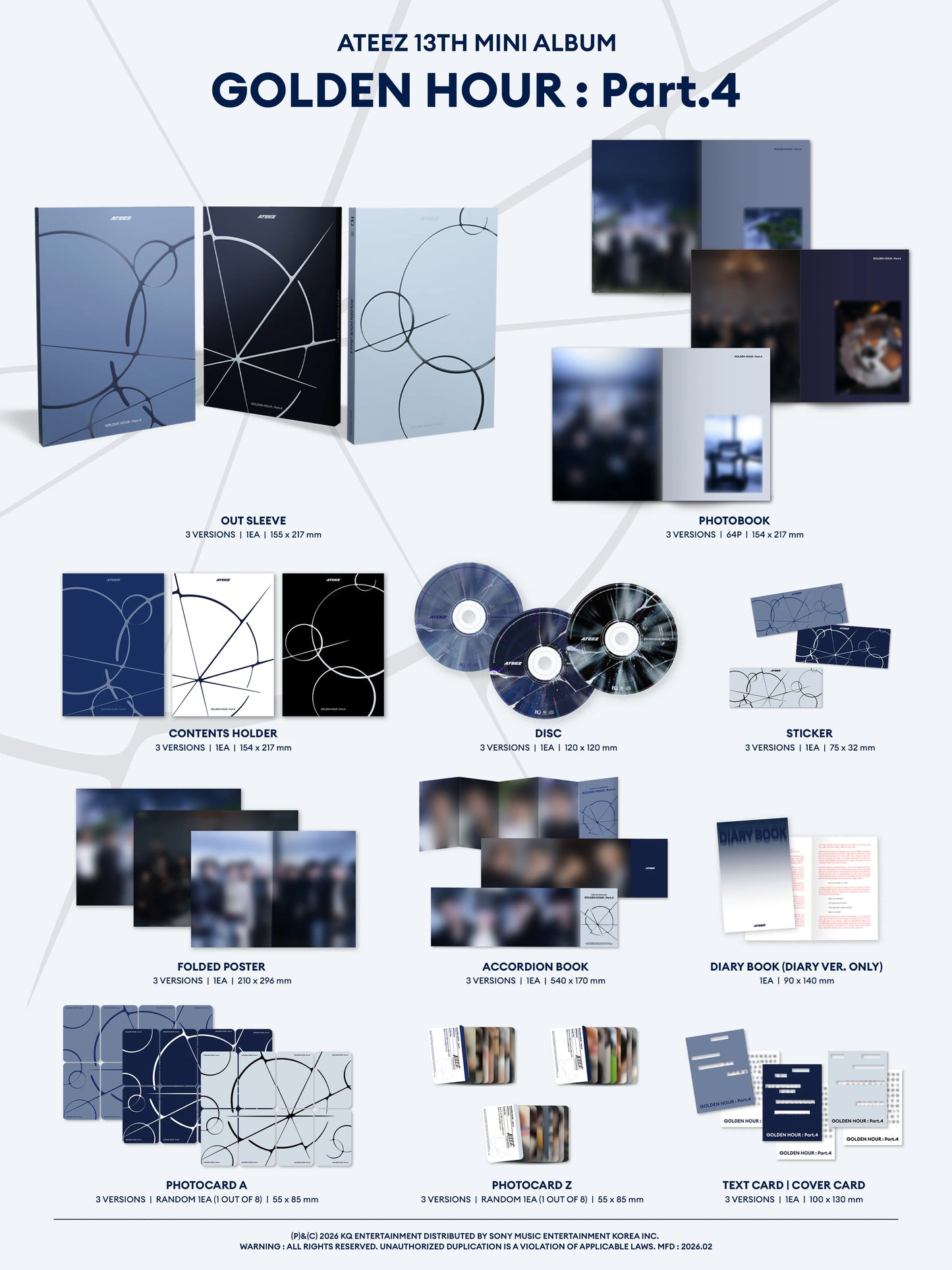 ATEEZ - GOLDEN HOUR : PART.4 13TH MINI ALBUM STANDARD