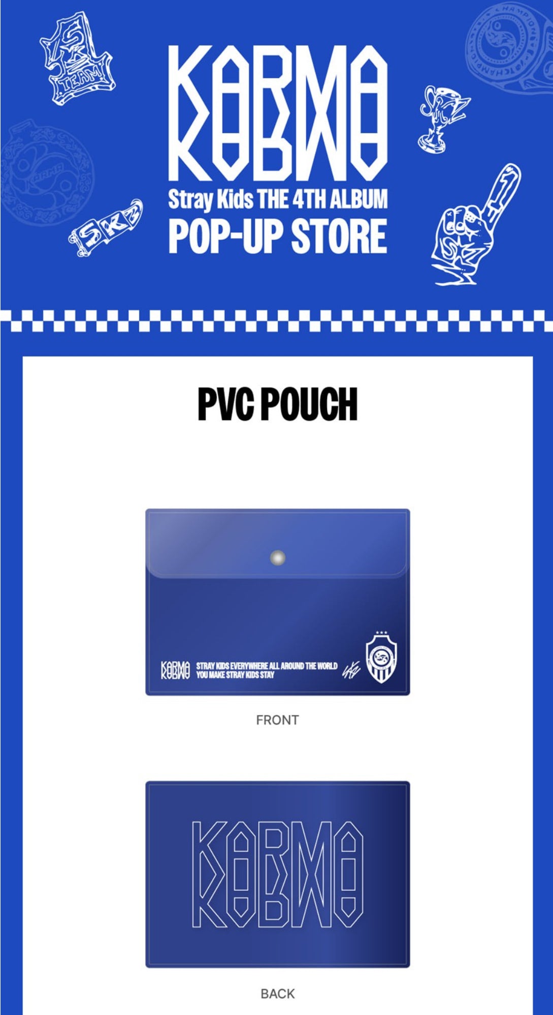 Stray Kids [KARMA POP UP STORE MD] PVC Pouch + Photocard Set