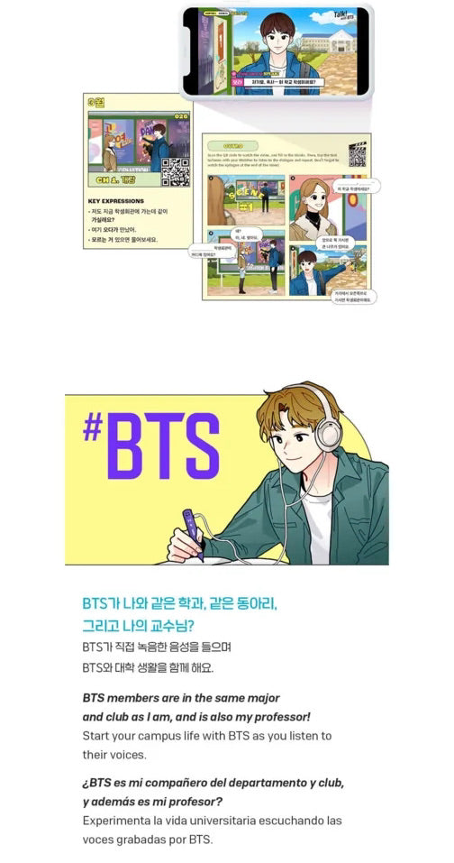 [ON BACK-ORDER] [SHIPS IN 2-3 WEEKS] BTS - TALK! WITH BTS LEARN KOREAN SERIES