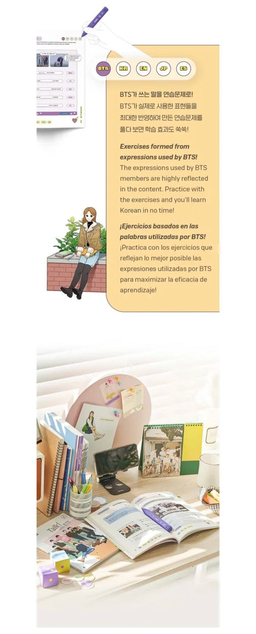 [ON BACK-ORDER] [SHIPS IN 2-3 WEEKS] BTS - TALK! WITH BTS LEARN KOREAN SERIES