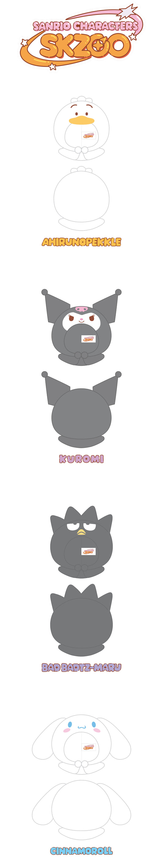[PREORDER] [SHIPS IN NOV-DEC] Stray Kids - [2026 SKZOO X SANRIO CHARACTERS OFFICIAL MD] 10CM SKZOO PLUSH OUTFIT (Type Choice)