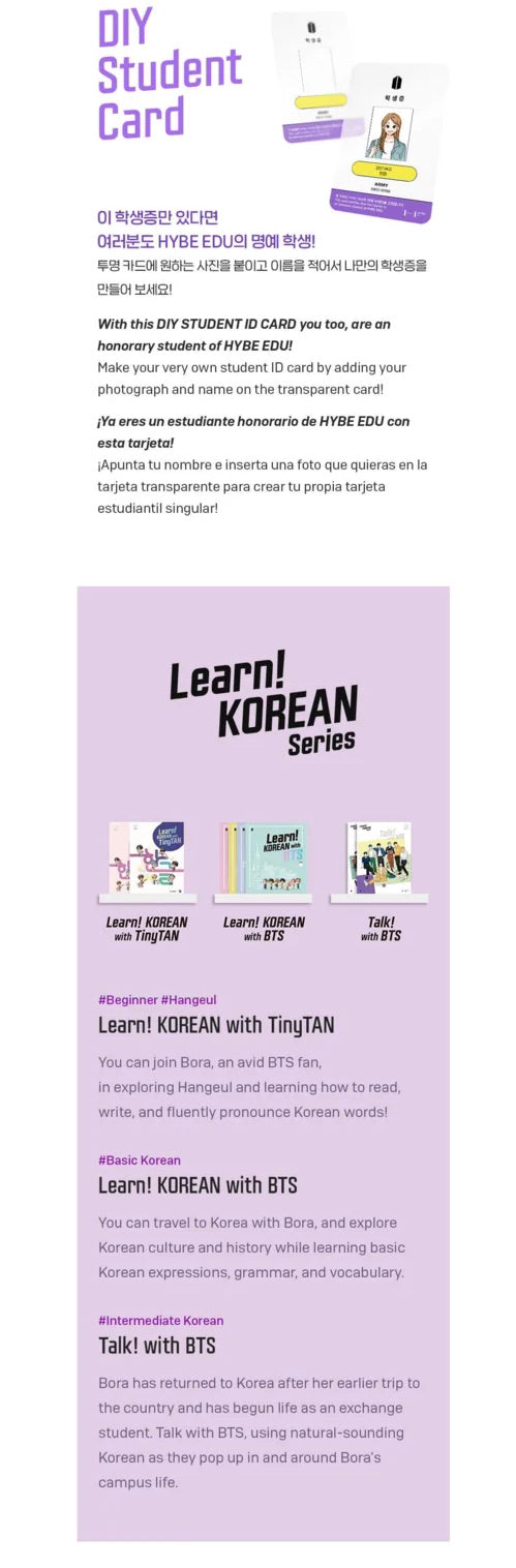 [ON BACK-ORDER] [SHIPS IN 2-3 WEEKS] BTS - TALK! WITH BTS LEARN KOREAN SERIES