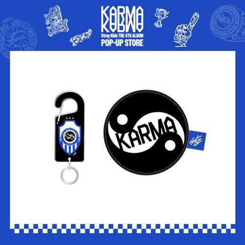Stray Kids [KARMA POP UP STORE MD] Acrylic Carabiner & Ball Pouch Set