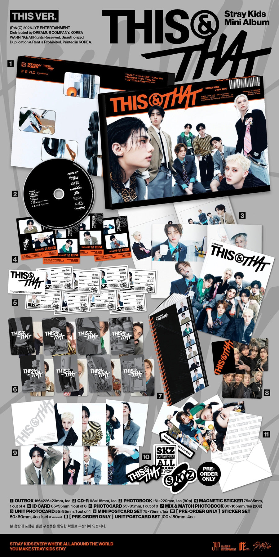 [PREORDER] [SHIPS IN SEPT-OCT] Stray Kids - 10TH MINI ALBUM 'THIS & THAT' SOUNDWAVE LUCKY DRAW THIS Ver. / THAT Ver. (Week Choice)
