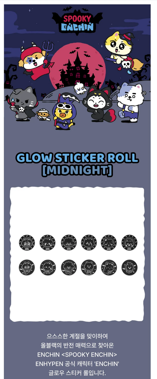 [PREORDER] [SHIPS IN NOV-DEC] ENHYPEN - 'SPOOKY ENCHIN' OFFICIAL MD - GLOW STICKER ROLL (MIDNIGHT)