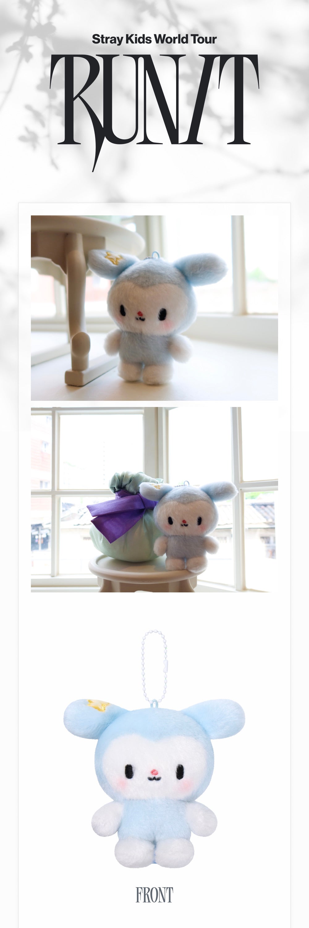 [PREORDER] [SHIPS IN SEPT-OCT] Stray Kids - World Tour [RUN IT SEOUL] OFFICIAL MD - TASY PLUSH BABY Ver.