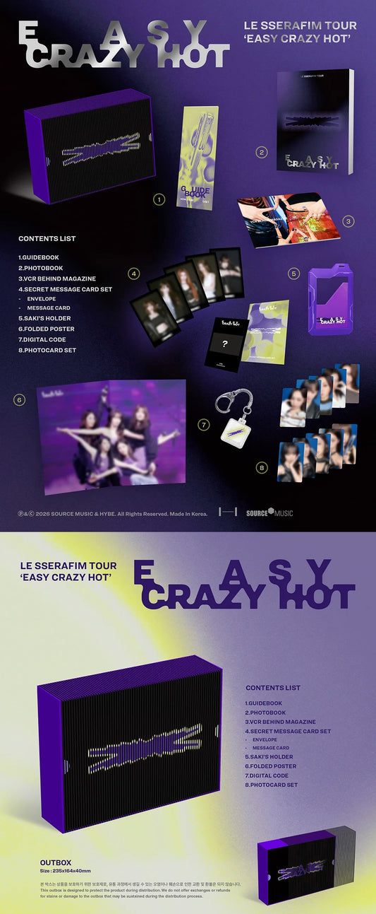 [PREORDER] [SHIPS IN AUG-SEPT] LE SSERAFIM - EASY CRAZY HOT TOUR ENCORE IN SEOUL DC