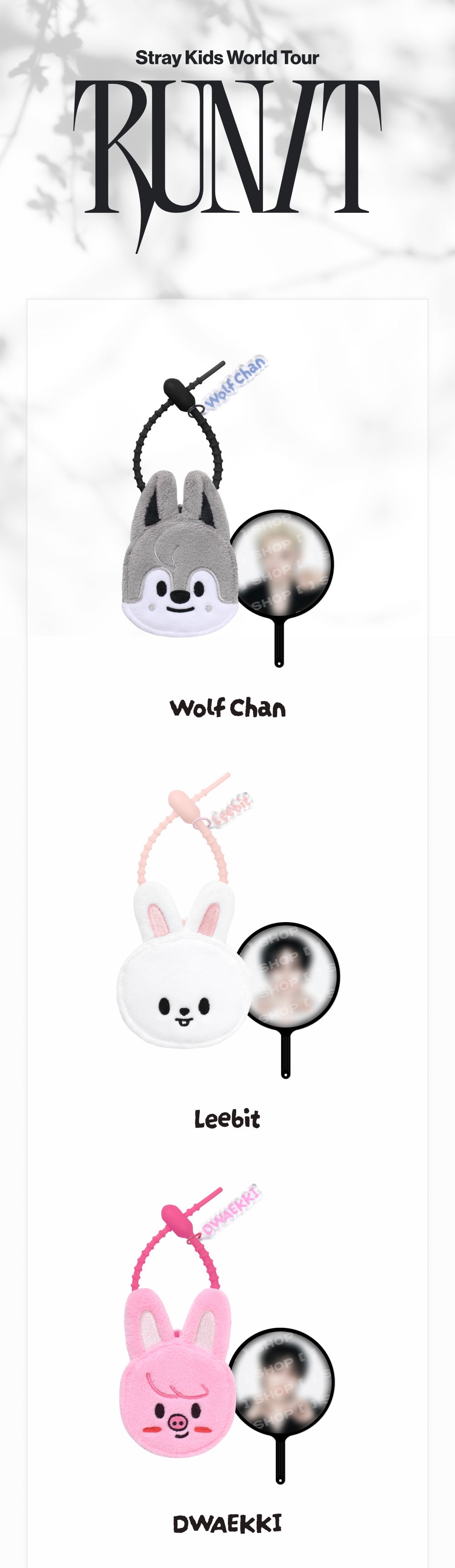 [PREORDER] [SHIPS IN SEPT-OCT] Stray Kids - World Tour [RUN IT SEOUL] OFFICIAL MD - SKZOO PLUSH MINI PICKET KEYRING (SKZOO Choice)