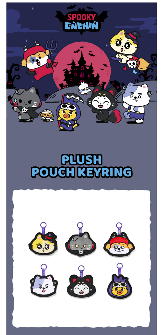 [PREORDER] [SHIPS IN NOV-DEC] ENHYPEN - 'SPOOKY ENCHIN' OFFICIAL MD - PLUSH POUCH KEYRING (Member Choice)