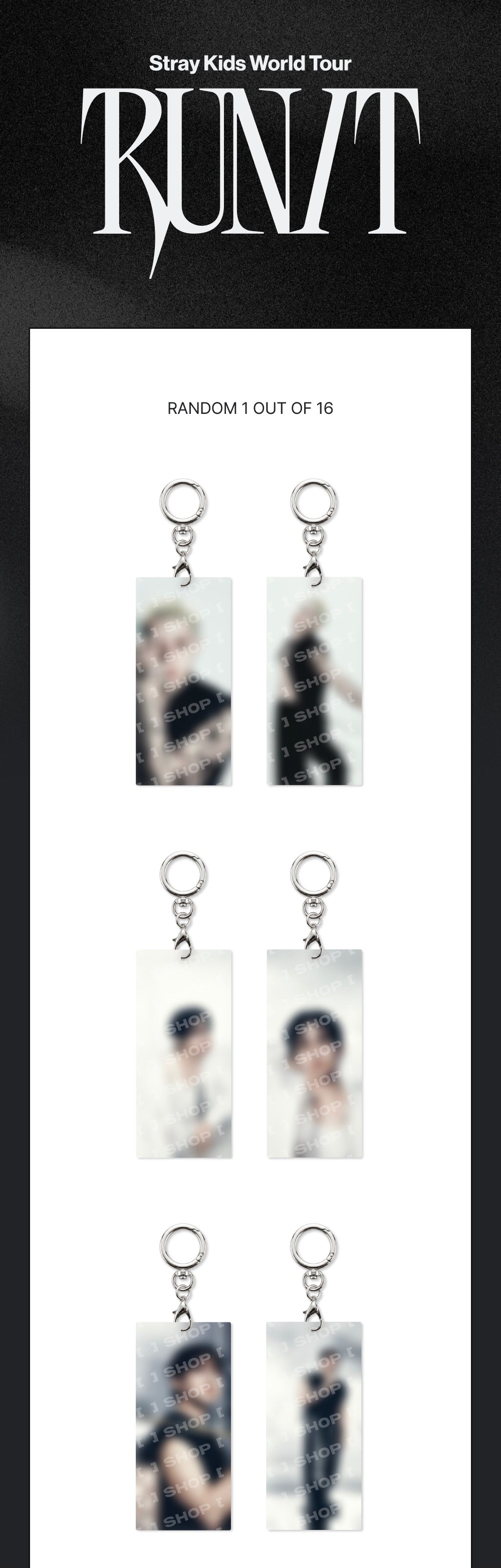 [PREORDER] [SHIPS IN SEPT-OCT] Stray Kids - World Tour [RUN IT SEOUL] OFFICIAL MD - SECRET ACRYLIC KEYRING (RANDOM)