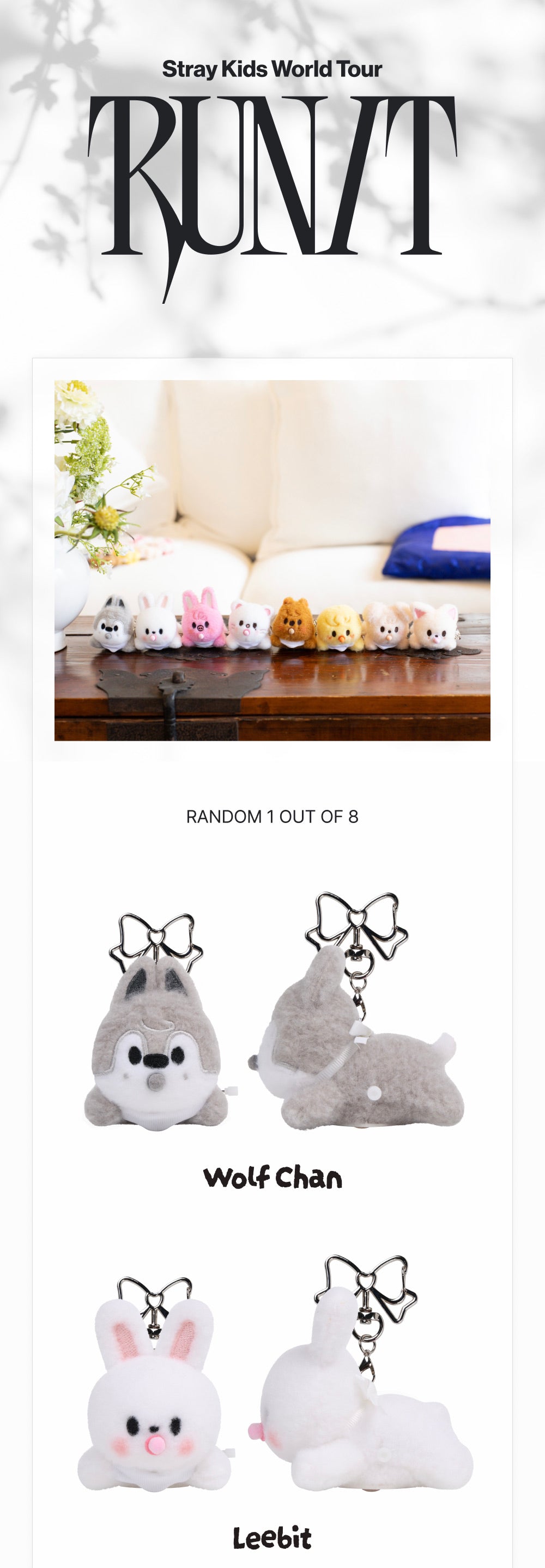 [PREORDER] [SHIPS IN SEPT-OCT] Stray Kids - World Tour [RUN IT SEOUL] OFFICIAL MD - SKZOO SECRET WIND-UP PLUSH (RANDOM)
