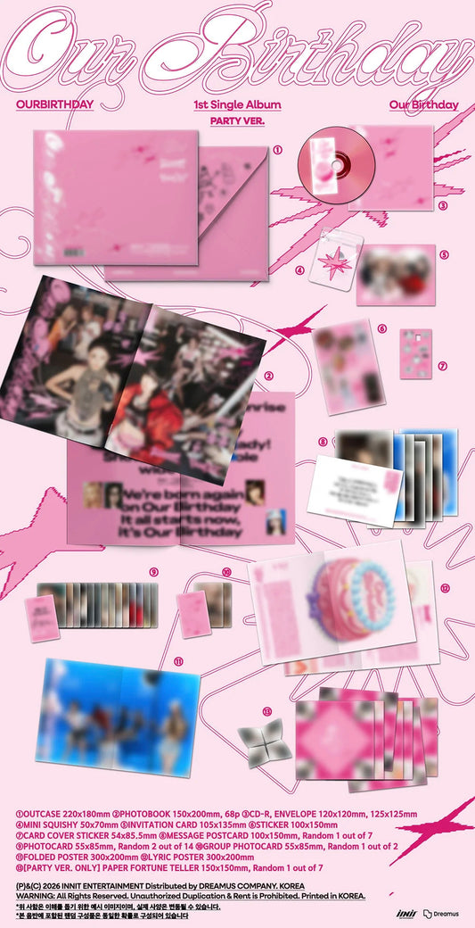 [PREORDER] [SHIPS IN SEPT-OCT] OURBIRTHDAY - OUR BIRTHDAY 1ST SINGLE ALBUM PHOTOBOOK Ver. (RANDOM)