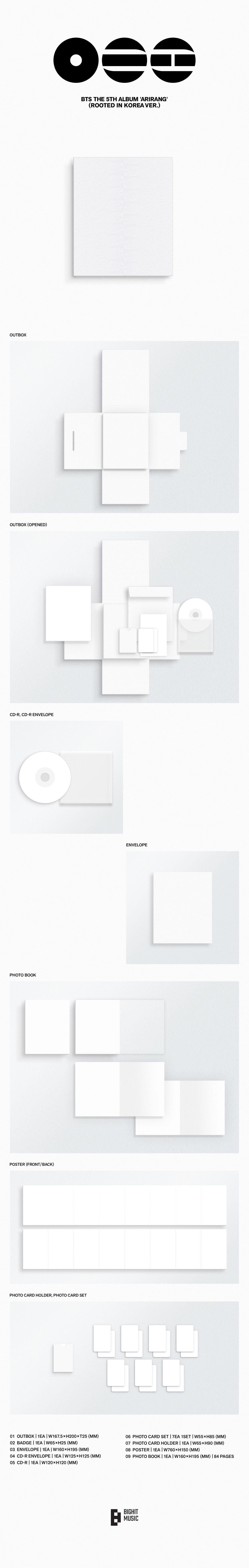 BTS - 5th Full Album 'ARIRANG' Weverse Early Bird Gift Set (Standard + Living Legend + Weverse Albums)