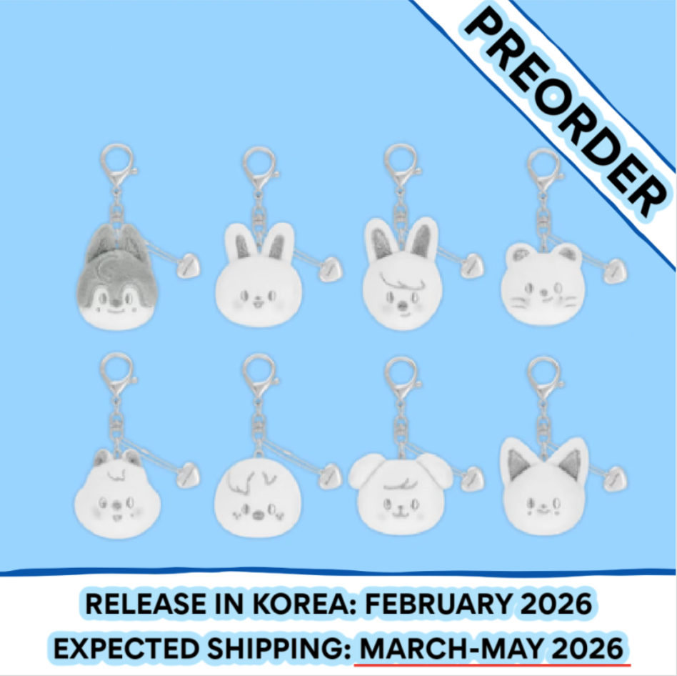 [PREORDER] Stray Kids [dominATE : celebrATE] SKZOO Face Keyring Silver Ver. (Member Choice)