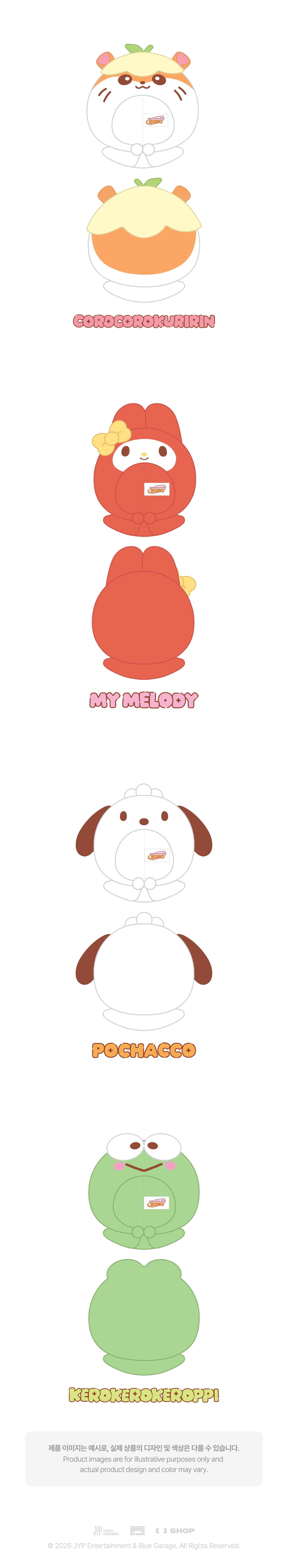 [PREORDER] [SHIPS IN NOV-DEC] Stray Kids - [2026 SKZOO X SANRIO CHARACTERS OFFICIAL MD] 10CM SKZOO PLUSH OUTFIT (Type Choice)