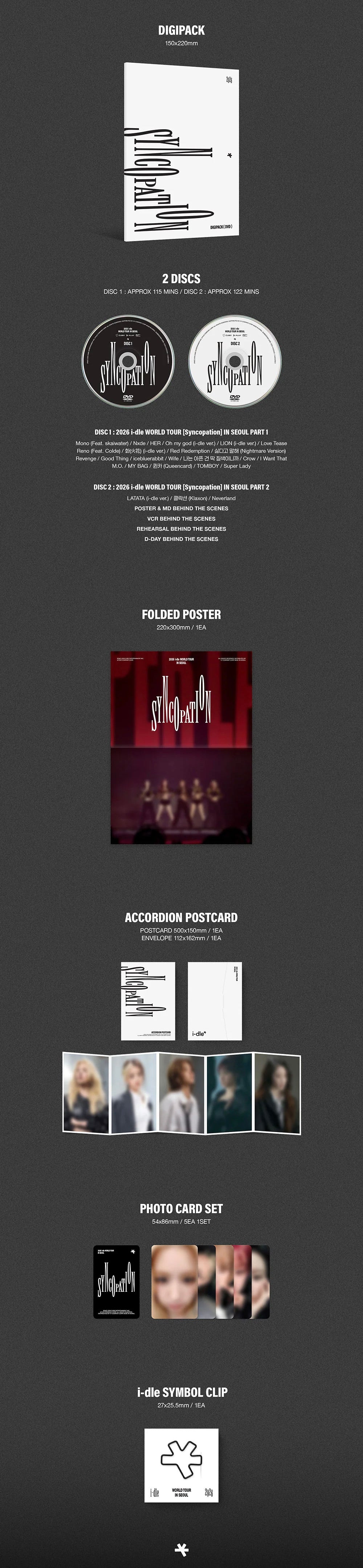 [PREORDER] [SHIPS IN NOV-DEC 2026] I-DLE - SYNCOPATION 2026 WORLD TOUR IN SEOUL DVD