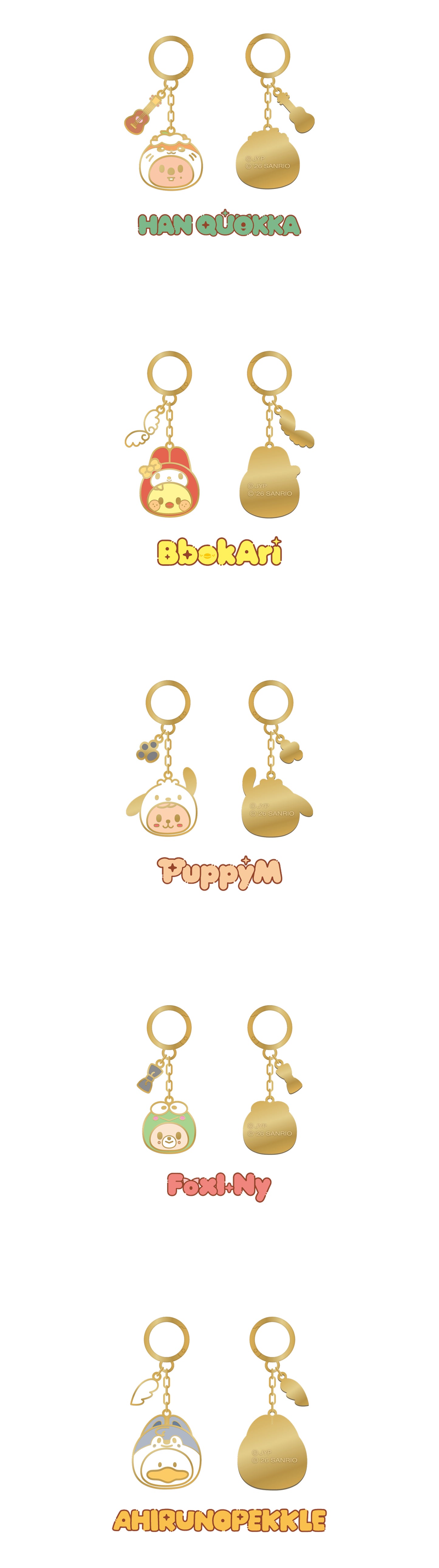 [PREORDER] [SHIPS IN NOV-DEC] Stray Kids - [2026 SKZOO X SANRIO CHARACTERS OFFICIAL MD] METAL KEYRING (Type Choice)