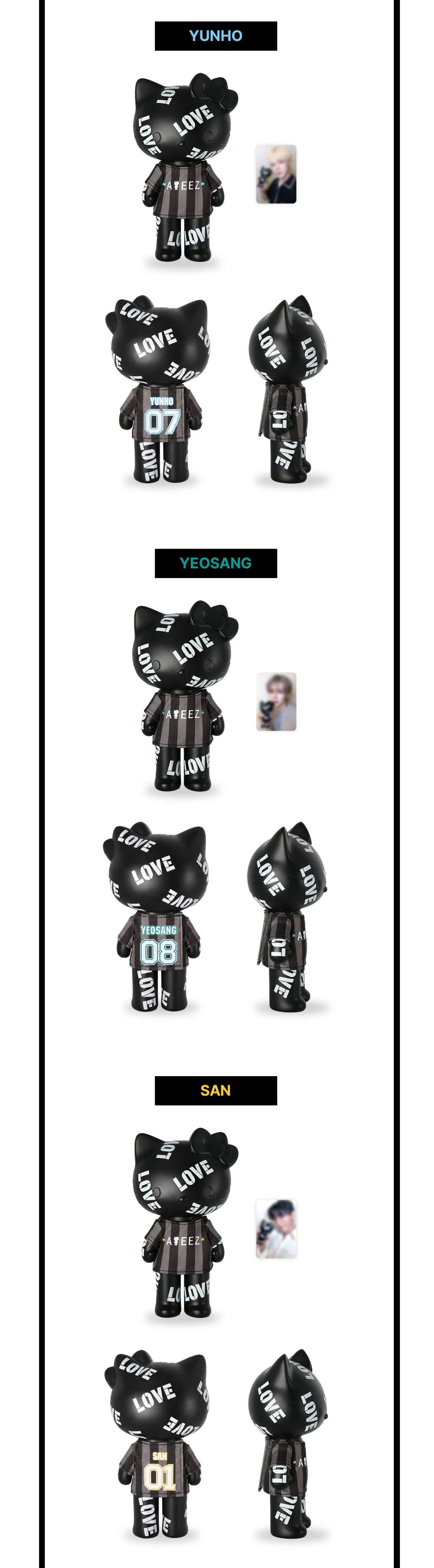 [PREORDER] [SHIPS IN DEC 2026-JAN 2027] ATEEZ - ATEEZ X HELLO KITTY POP UP OFFICIAL MD LOVE FIGURE (With T-Shirt & Photocard 1EA)