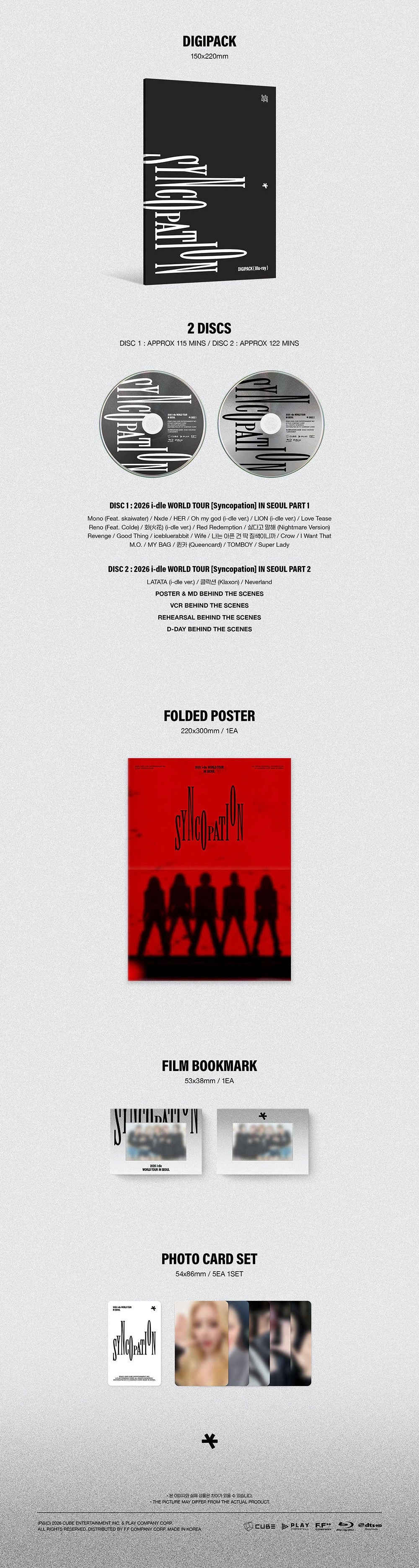 [PREORDER] [SHIPS IN NOV-DEC 2026] I-DLE - SYNCOPATION 2026 WORLD TOUR IN SEOUL Blu-ray