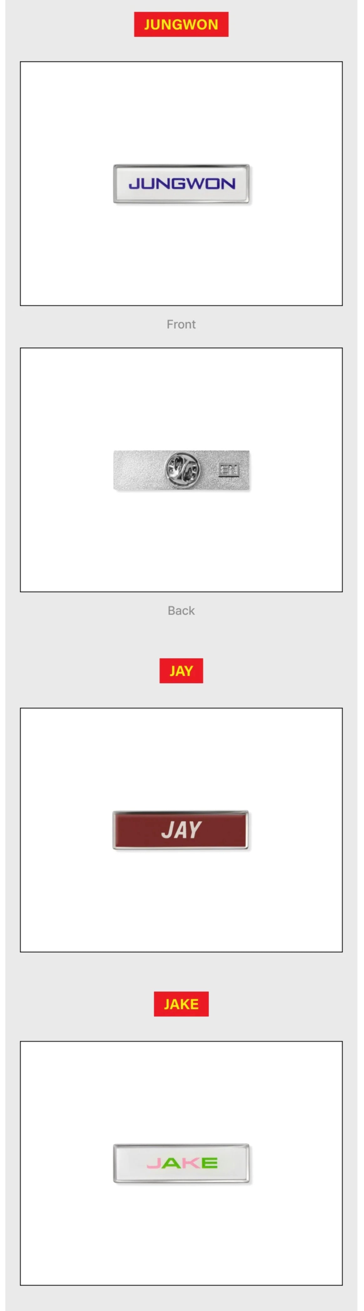 [PREORDER] [SHIPS IN OCT-NOV] ENHYPEN - THE SIN : BLISS POP UP OFFICIAL MD PIN BADGE (Ver. Choice)