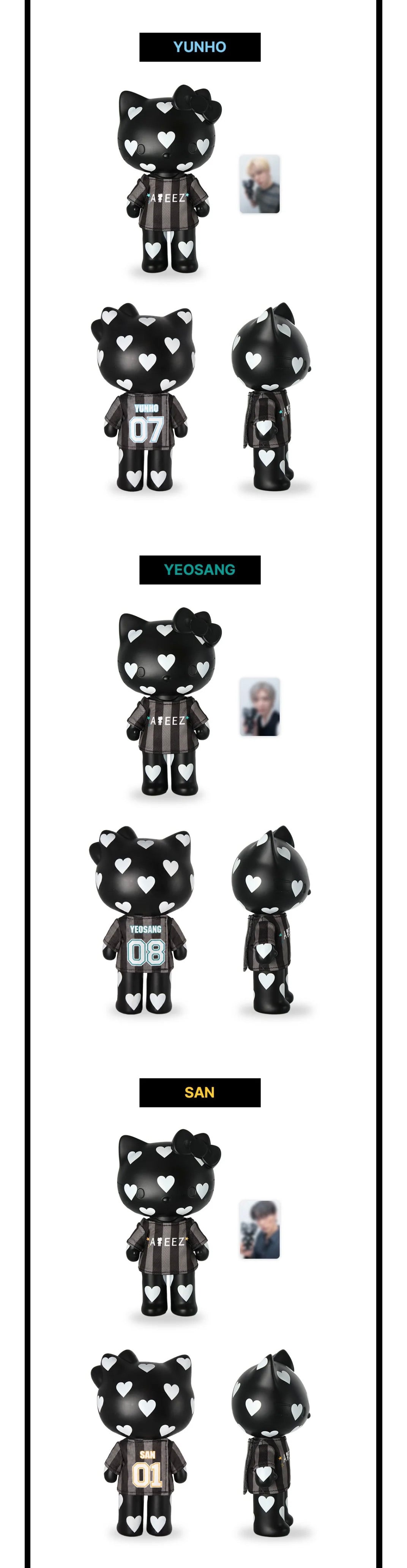 [PREORDER] [SHIPS IN DEC 2026-JAN 2027] ATEEZ - ATEEZ X HELLO KITTY POP UP OFFICIAL MD HEART FIGURE (With T-Shirt & Photocard 1EA)
