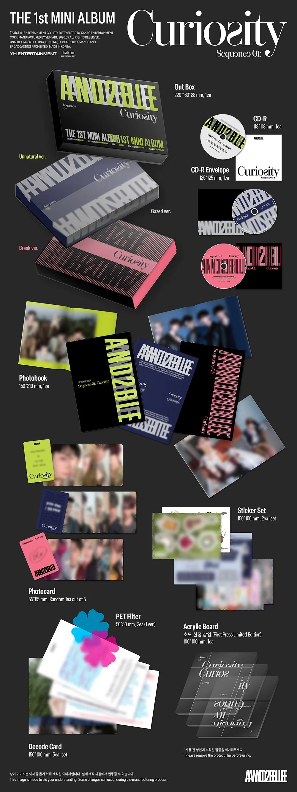 [SHIPS IN JULY] And2ble - SEQUENCE 01: CURIOSITY 1ST MINI ALBUM Standard (Ver. Choice)