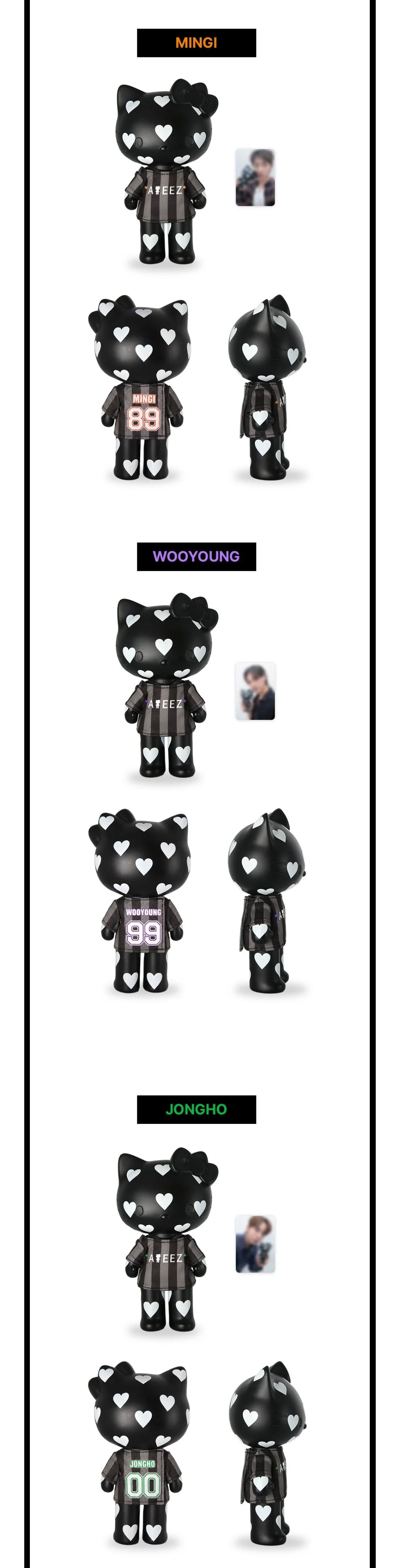[PREORDER] [SHIPS IN DEC 2026-JAN 2027] ATEEZ - ATEEZ X HELLO KITTY POP UP OFFICIAL MD HEART FIGURE (With T-Shirt & Photocard 1EA)