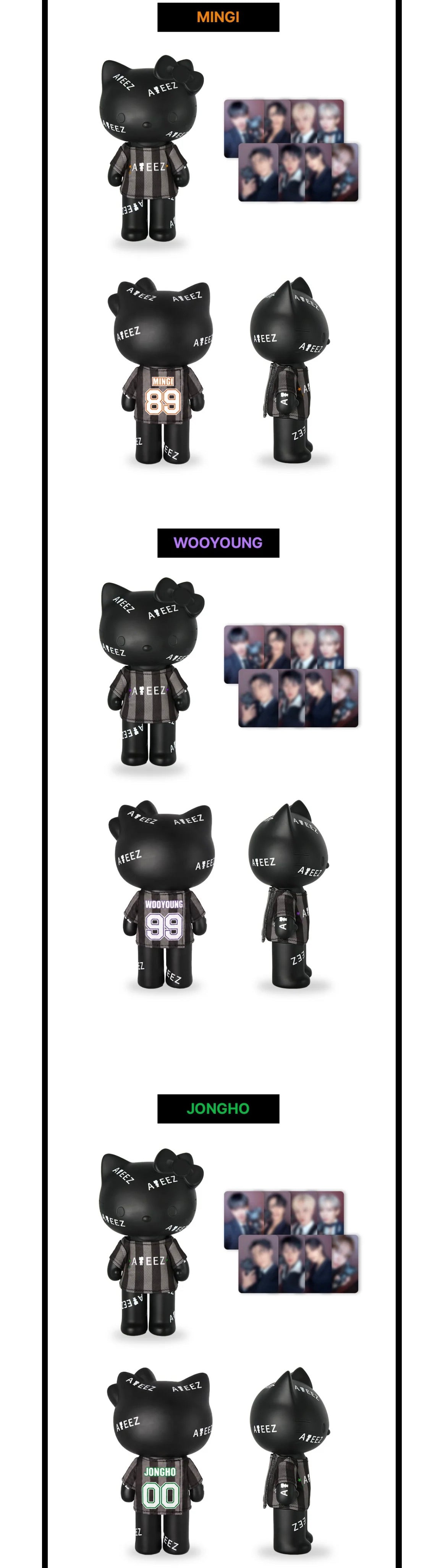 [PREORDER] [SHIPS IN DEC 2026-JAN 2027] ATEEZ - ATEEZ X HELLO KITTY POP UP OFFICIAL MD ATEEZ FIGURE (With T-Shirt & Photocard Set 8EA)