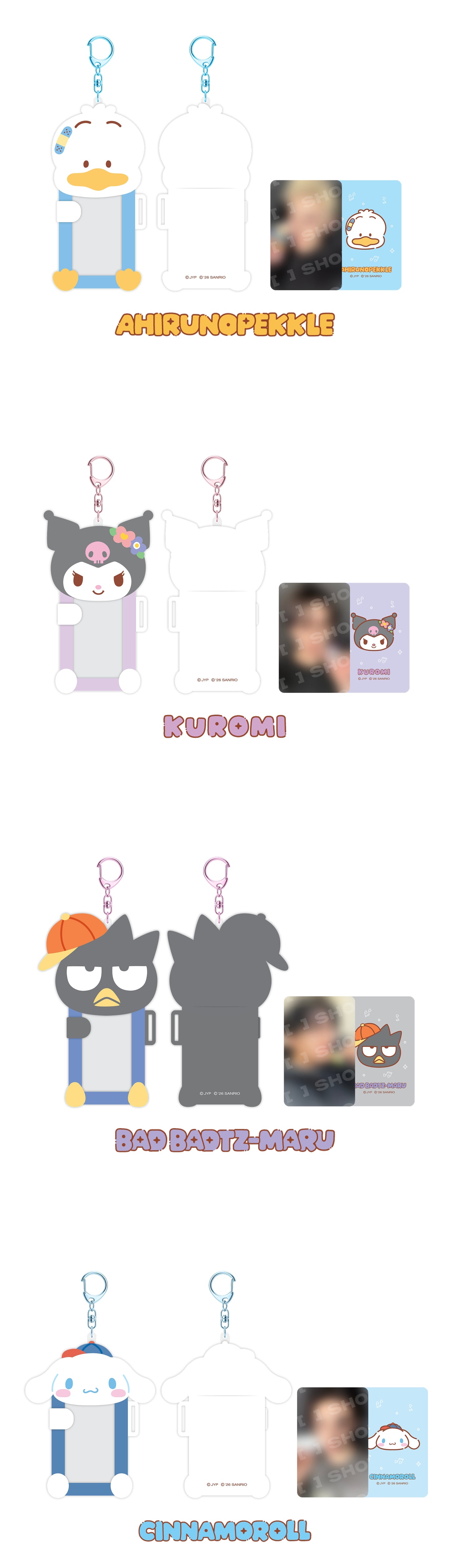[PREORDER] [SHIPS IN NOV-DEC] Stray Kids - [2026 SKZOO X SANRIO CHARACTERS OFFICIAL MD] CONNECTING PHOTOCARD HOLDER (Type Choice)