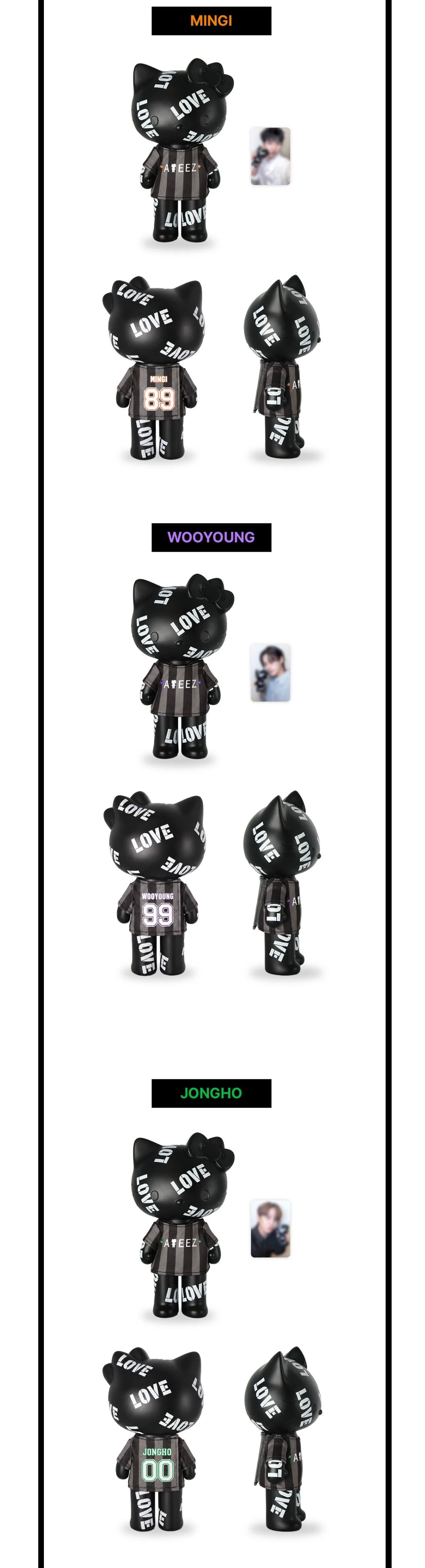 [PREORDER] [SHIPS IN DEC 2026-JAN 2027] ATEEZ - ATEEZ X HELLO KITTY POP UP OFFICIAL MD LOVE FIGURE (With T-Shirt & Photocard 1EA)