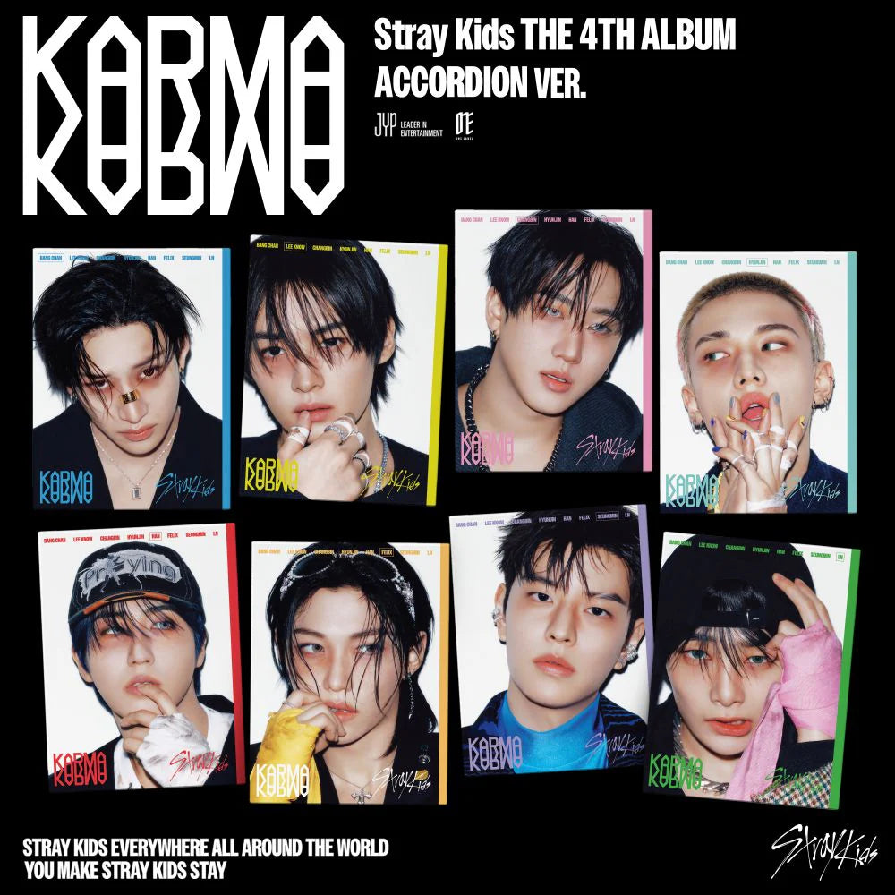 Stray Kids - 4TH ALBUM [KARMA] (ACCORDION VER.) Version Choice + Random Photocard (APPLE MUSIC)