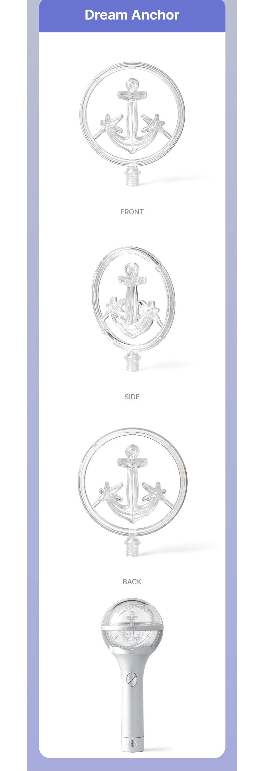 [ON BACK-ORDER] [SHIPS IN 2-3 WEEKS] KATSEYE - OFFICIAL LIGHT STICK DREAM CHARM (Version Choice)