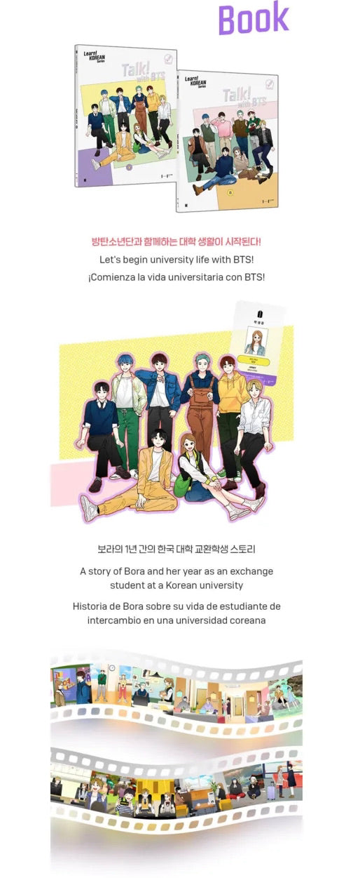 [ON BACK-ORDER] [SHIPS IN 2-3 WEEKS] BTS - TALK! WITH BTS LEARN KOREAN SERIES