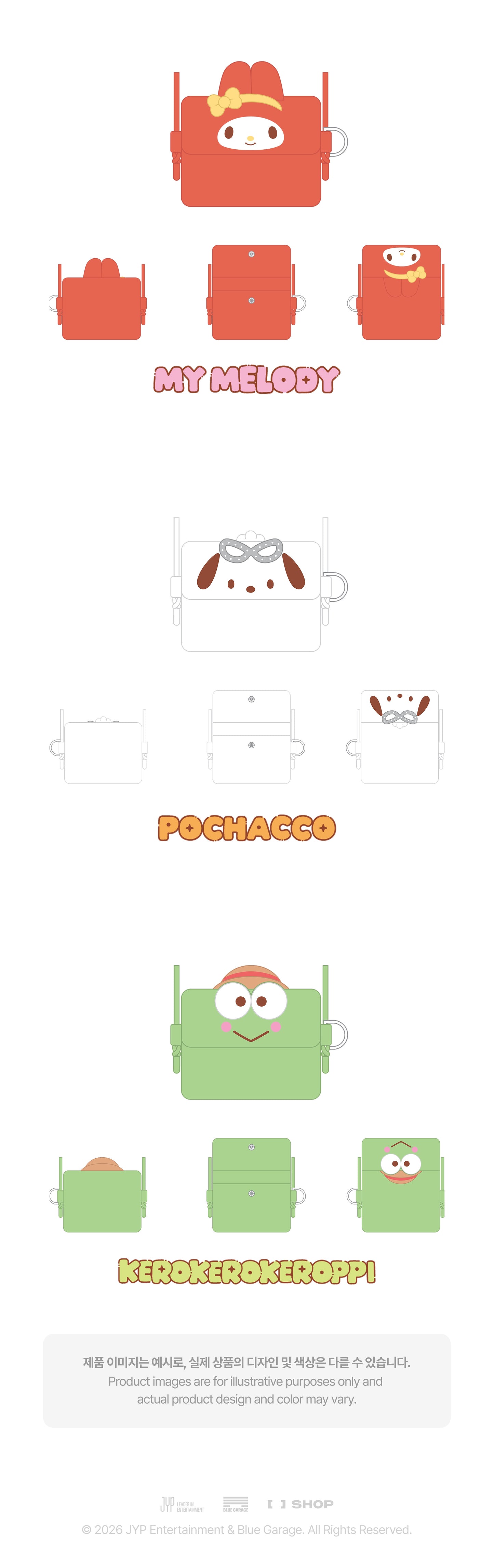 [PREORDER] [SHIPS IN NOV-DEC] Stray Kids - [2026 SKZOO X SANRIO CHARACTERS OFFICIAL MD] CARD WALLET CROSS BAG (Type Choice)