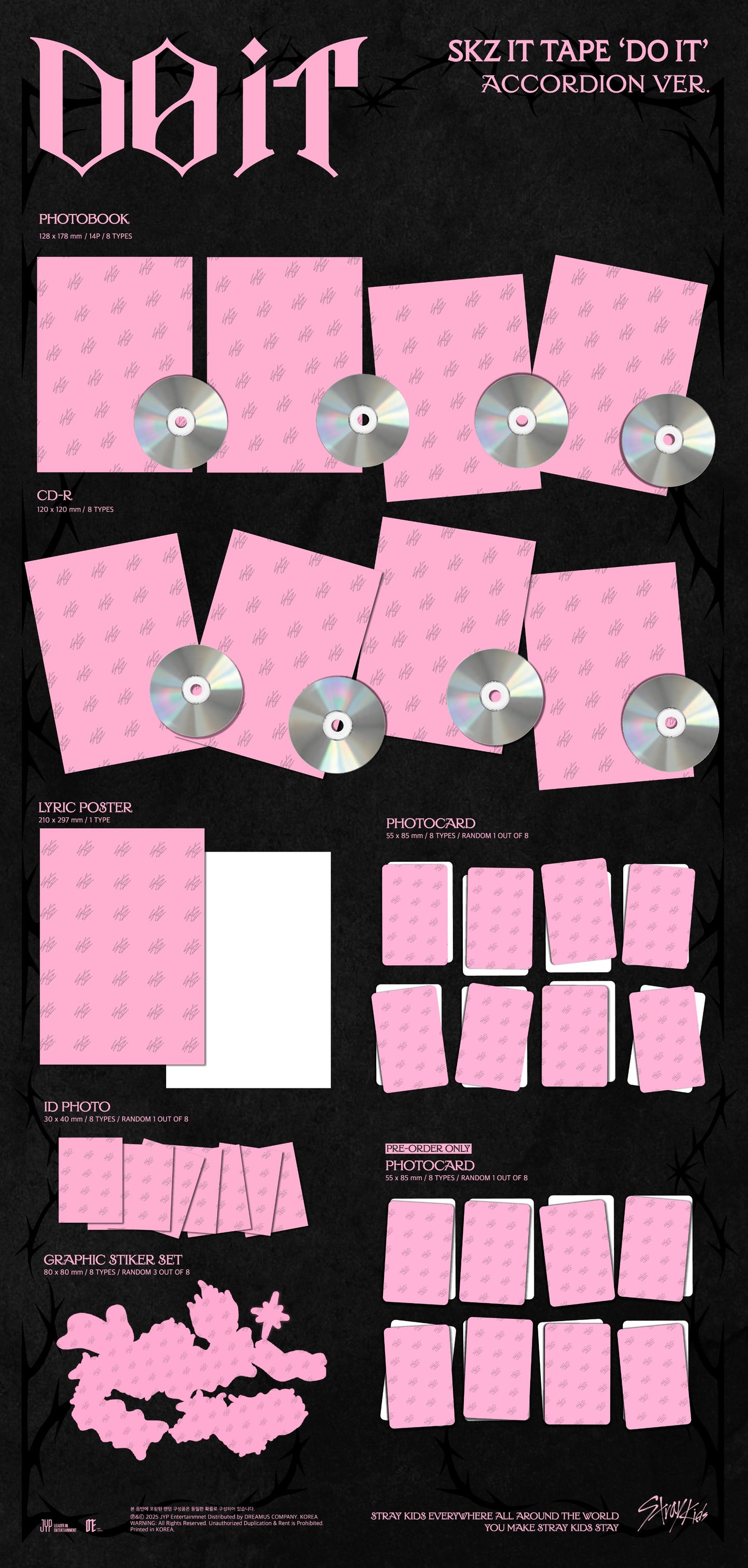 [PREORDER] Stray Kids SKZ IT TAPE ‘DO IT’ Accordion Ver. (Member Choice)