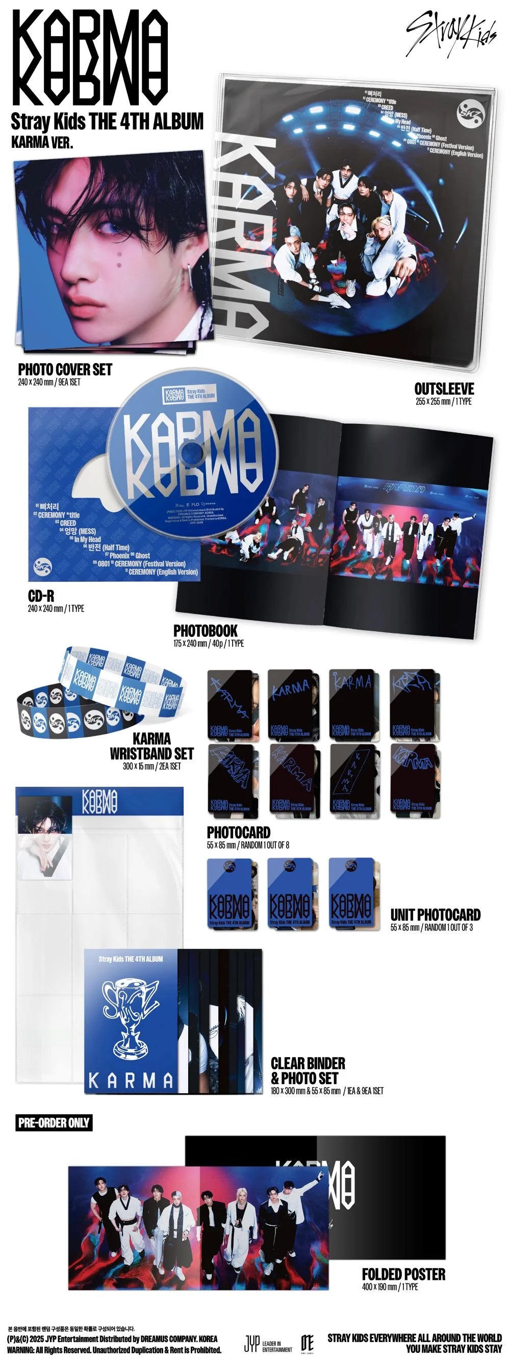 Stray Kids - 4TH ALBUM [KARMA] (KARMA VER.) + Random Photocard (Aladin)