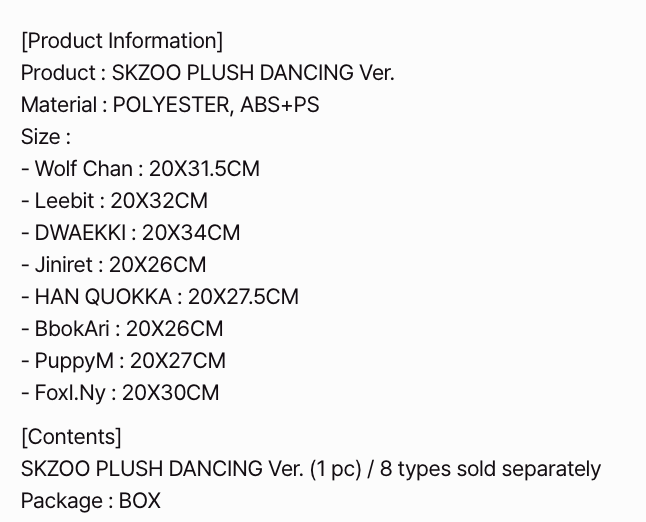[PREORDER] [SHIPS IN SEPT-OCT] Stray Kids - World Tour [RUN IT SEOUL] OFFICIAL MD - SKZOO PLUSH DANCING Ver. (SKZOO Choice)