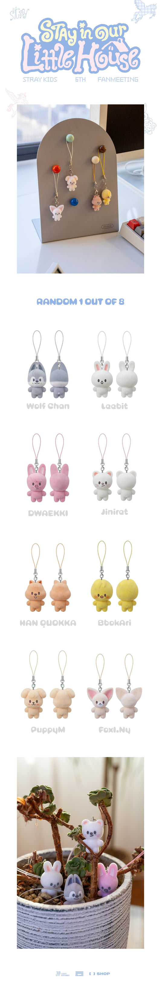 [PREORDER] Stray Kids 6TH FANMEETING OFFICIAL MD [STAY in Our Little House] - SKZOO SECRET MINI CHARM (Random)