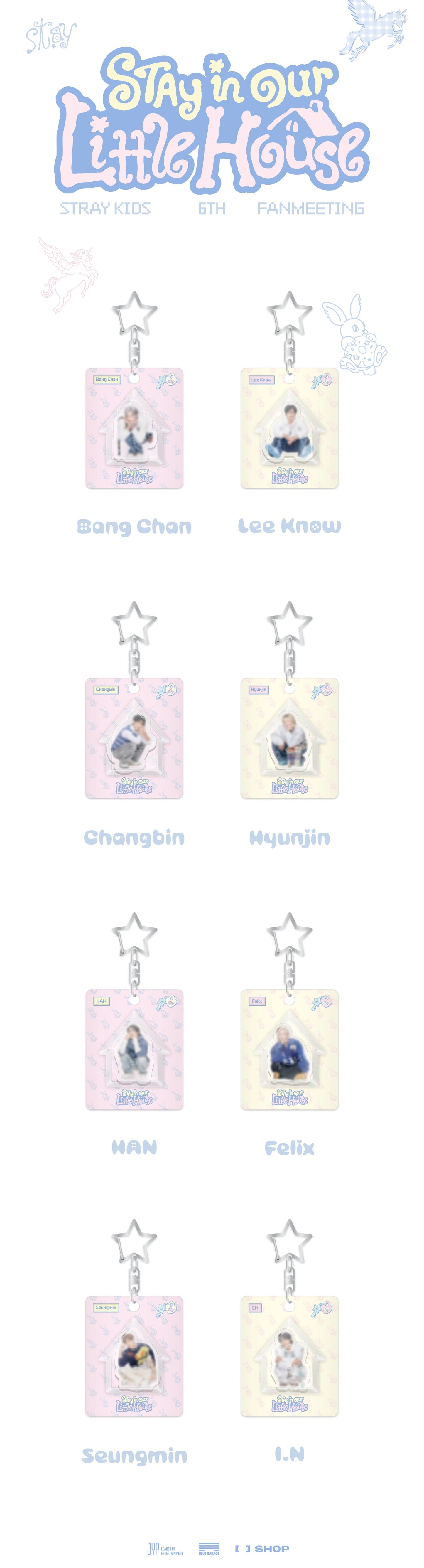 [PREORDER] Stray Kids 6TH FANMEETING OFFICIAL MD [STAY in Our Little House] - MINI BLOCK KEYRING (Member Choice)