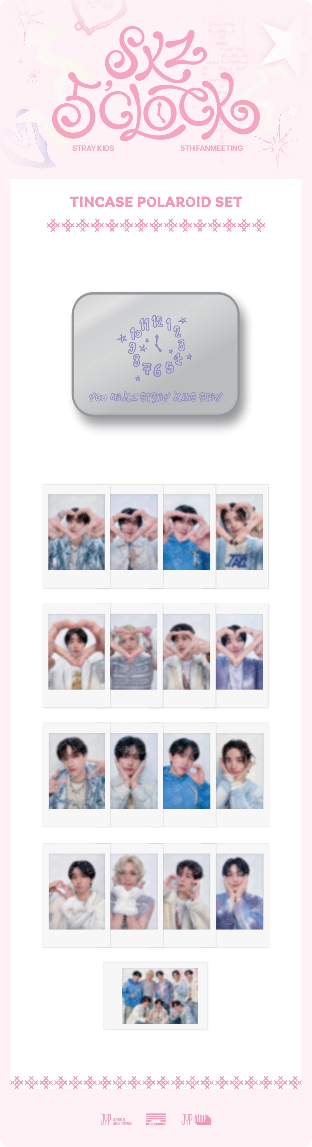 [PRE-ORDER] Stray Kids - [SKZ 5'CLOCK] MD Tincase Polaroid Set