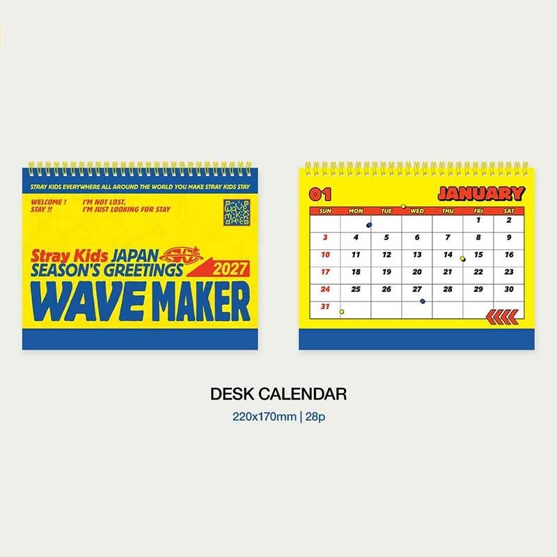 [PREORDER] [SHIPS IN JAN-MAR 2027] Stray Kids - JAPAN SEASON’S GREETINGS 2027 “WAVE MAKER” (POB Choice)