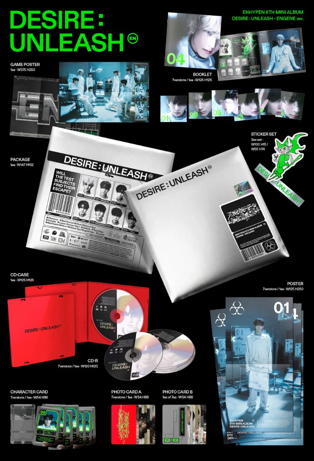 ENHYPEN - 6th Mini Album [DESIRE : UNLEASH] ENGENE Ver.