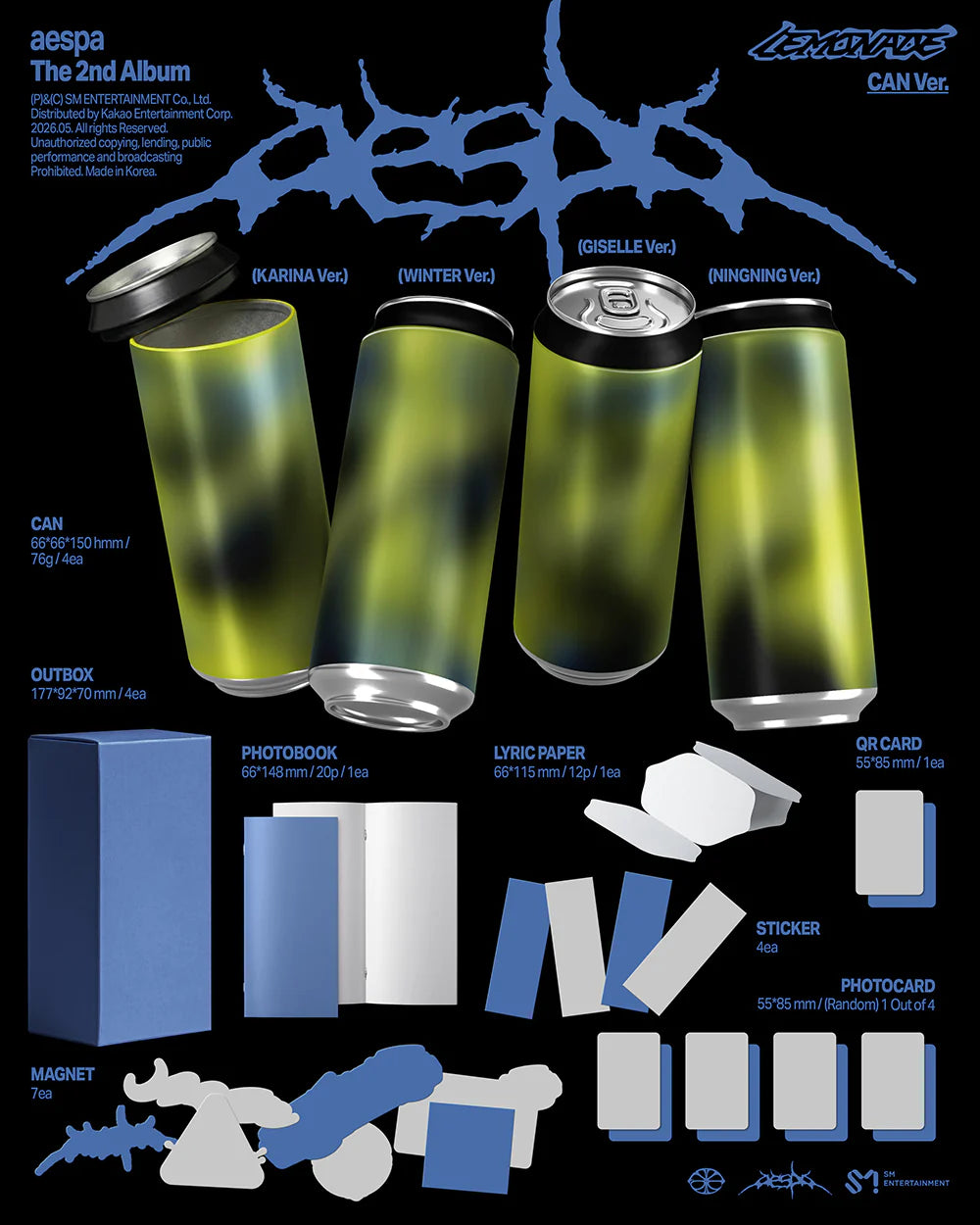 [PREORDER] AESPA - LEMONADE 2nd Album CAN Ver. RANDOM