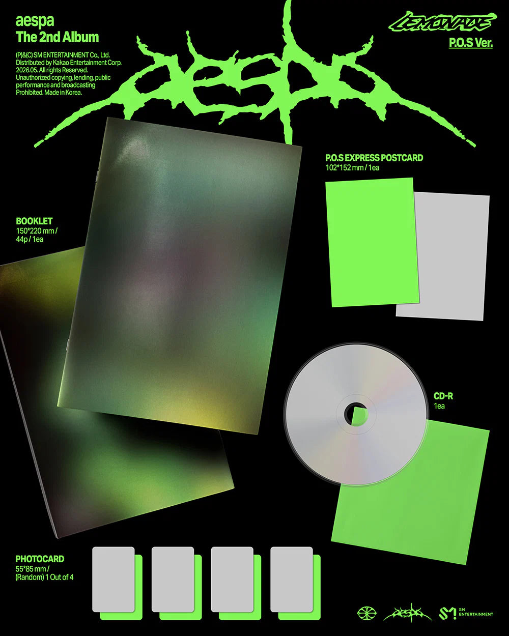 [PREORDER] AESPA - LEMONADE 2nd Album P.O.S Ver.
