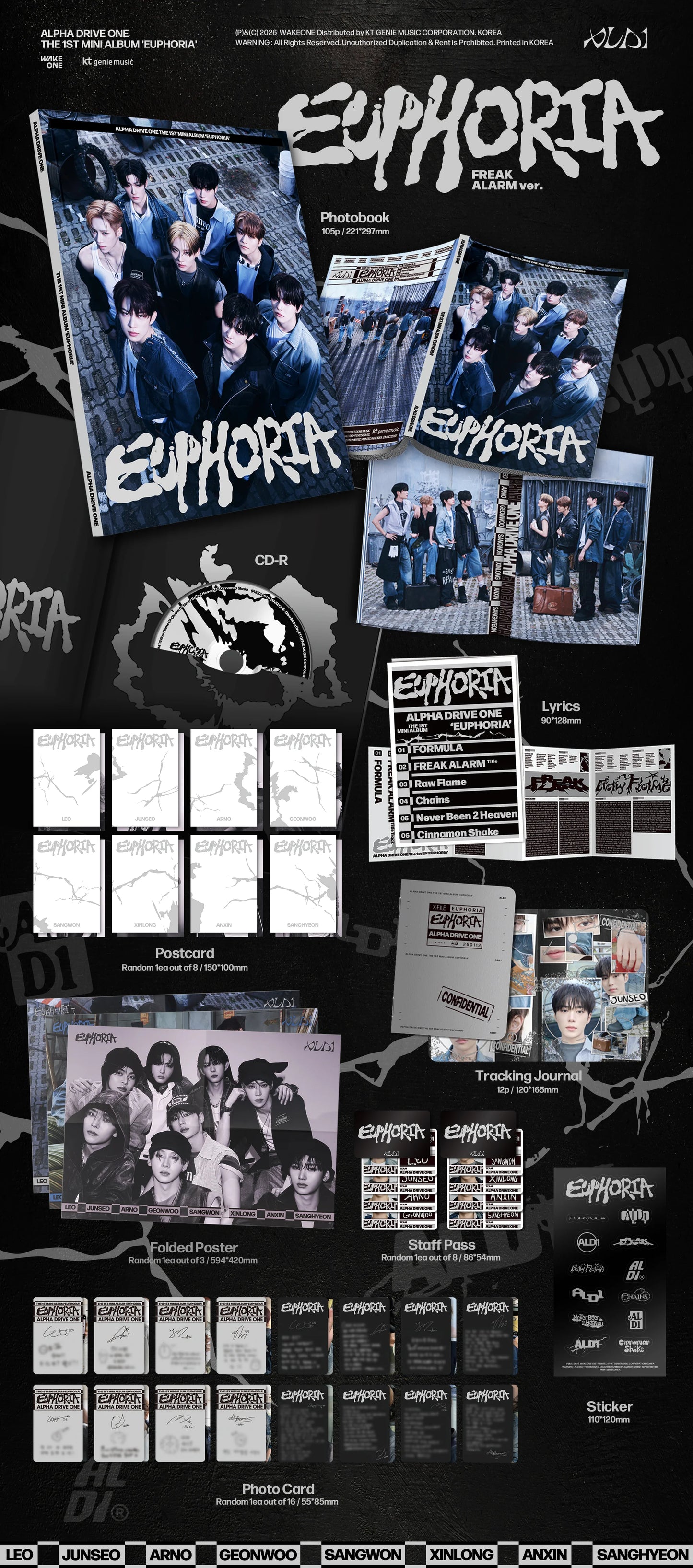 [PREORDER] ALPHA DRIVE ONE - EUPHORIA 1ST MINI ALBUM (Version Choice)